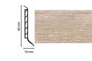 Плинтус Плинтус на деревянной основе Dollken S-60 flex life top 2485 s. oak white фото  | FLOORDEALER